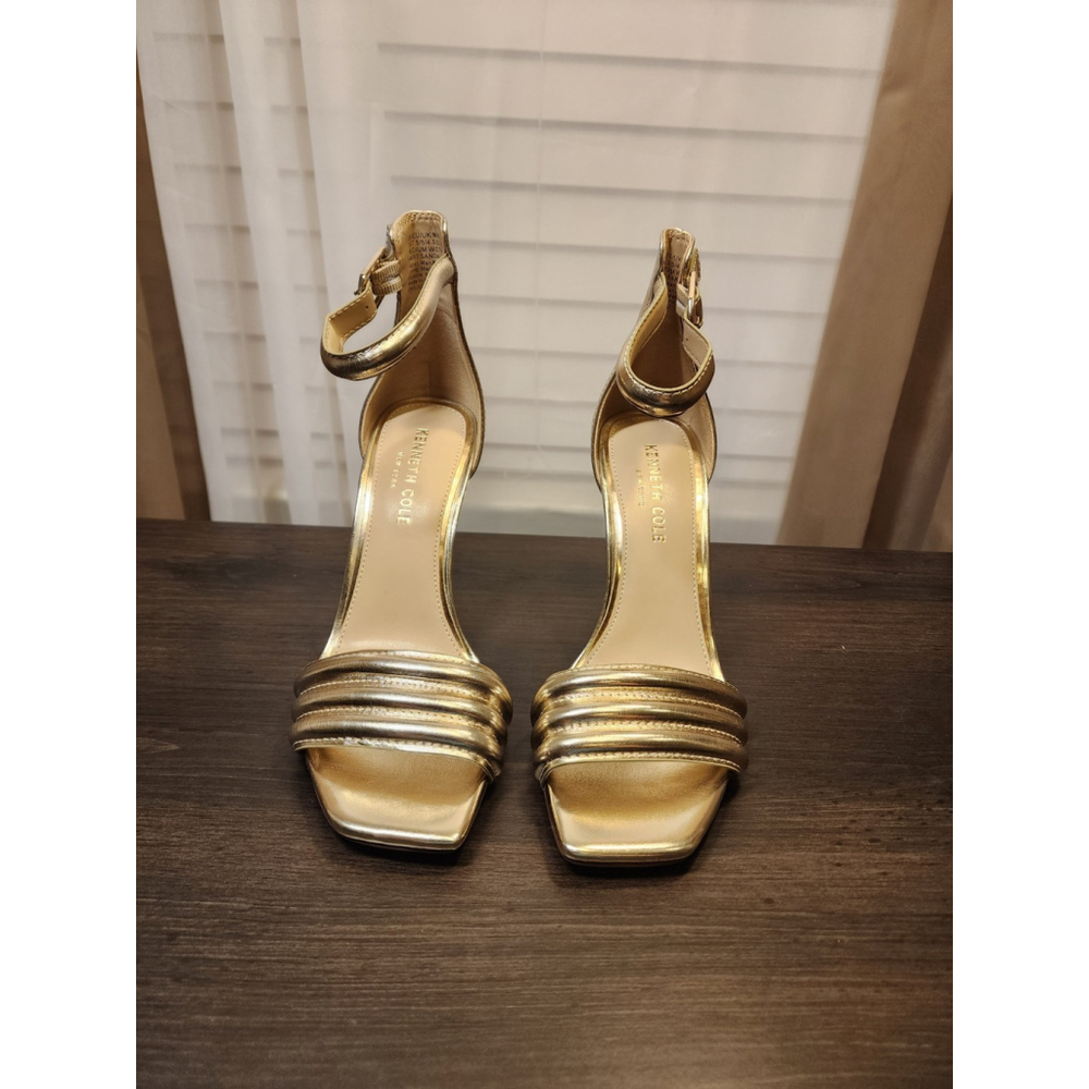 Kenneth Cole Women's Hart Sandals Pumps Stiletto Dress Sandals 7 M Light Gold - Picture 8 of 14